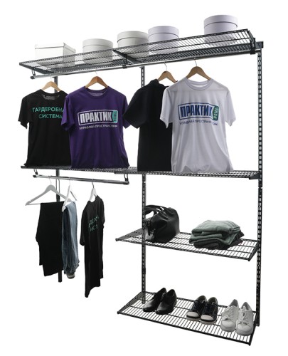 Гардеробная система ПРАКТИК HOME OptimaG180 графит S70299918515 - изображение 3