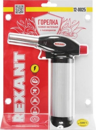 Газовая горелка REXANT GT-25 настольная с пьезоподжигом + керамика 12-0025 - изображение 3