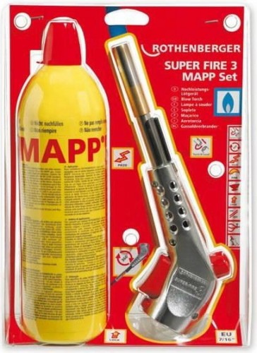 Газовая горелка ROTHENBERGER SUPER FIRE 3 МАПП EU 35432 - изображение 2