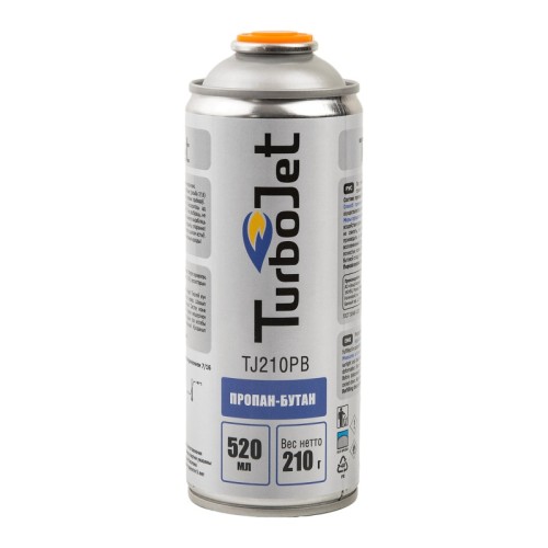 Газовый баллон TurboJet TJ210PB универсальный, однораз., 520 мл