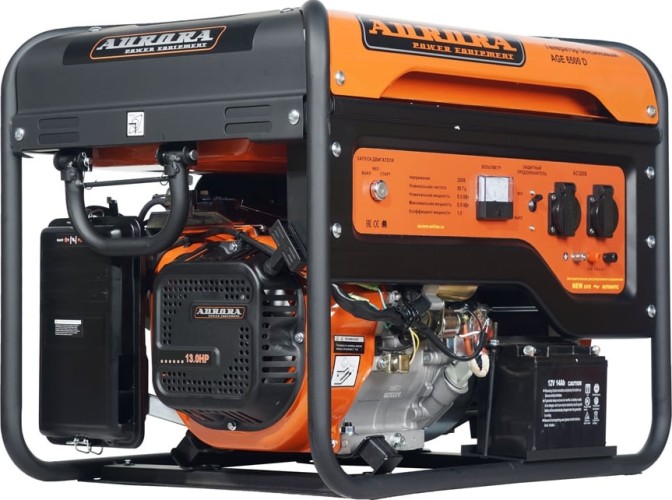 Генератор бензиновый AURORA AGE 6500 D электростартер 6773 - изображение 2