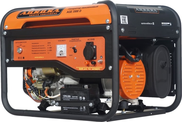 Генератор бензиновый AURORA AGE 3500 D электростартер 6772