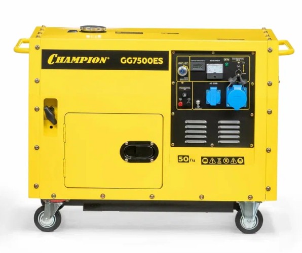 Генератор бензиновый CHAMPION GG7500ES в кожухе
