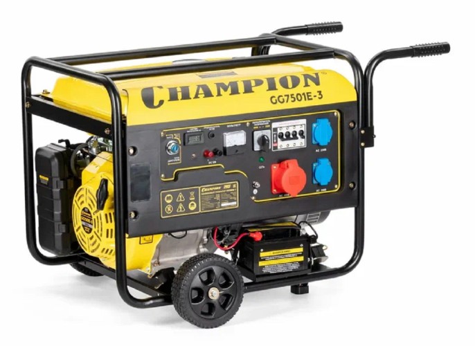 Генератор бензиновый CHAMPION GG7501E3 трехфазный GG7501E-3 - изображение 2