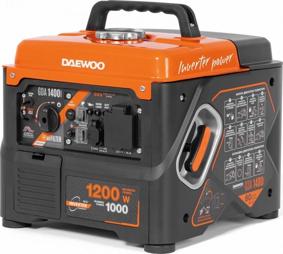 Генератор бензиновый DAEWOO GDA 1400 i инверторный GDA 1400i - изображение 2