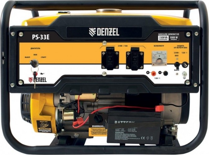 Генератор бензиновый Denzel PS 33 E 94537