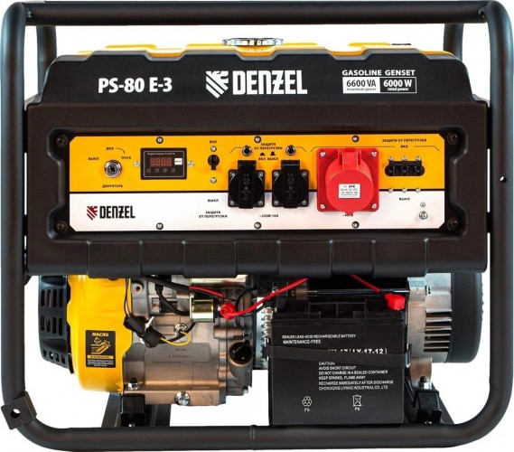 Генератор бензиновый Denzel PS 80 E-3 946954 - изображение 3