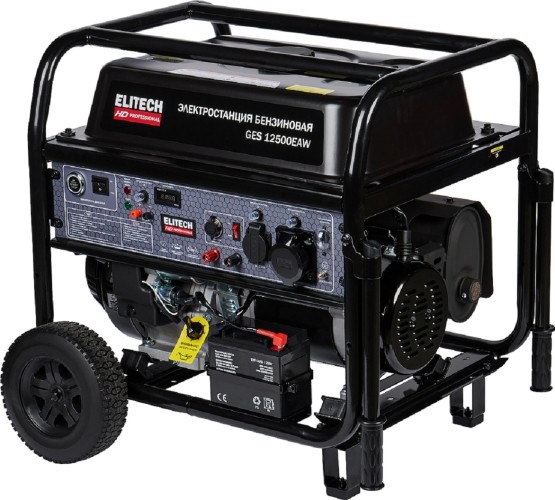 Генератор бензиновый ELITECH GES 12500ЕAW HD 204674 - изображение 3