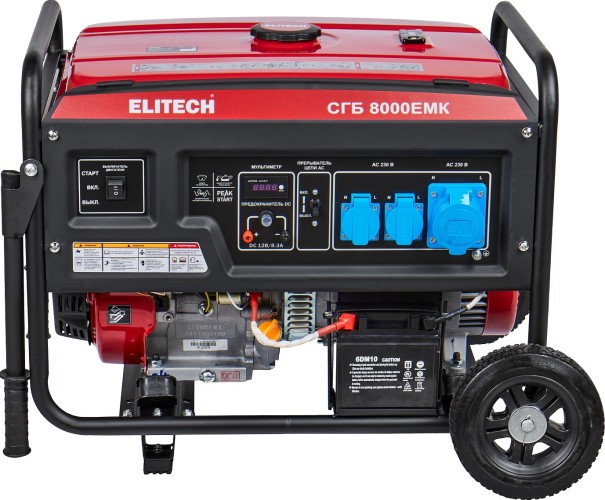 Генератор бензиновый ELITECH СГБ 8000ЕМК 205553 - изображение 2