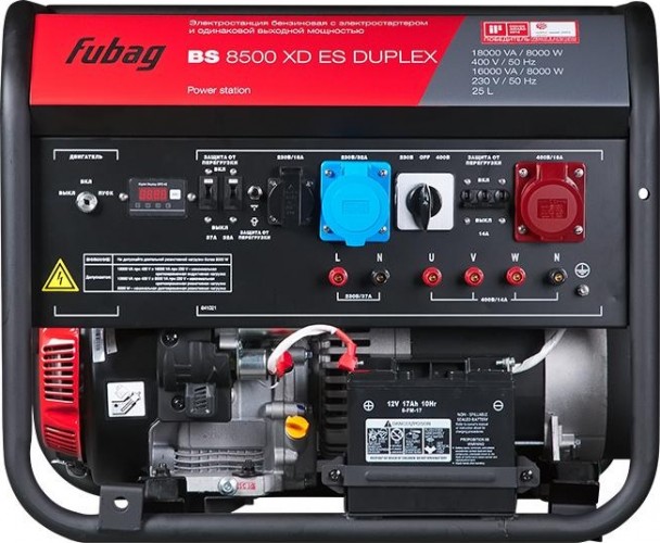 Генератор бензиновый FUBAG BS 8500 XD ES Duplex 641090 - изображение 2