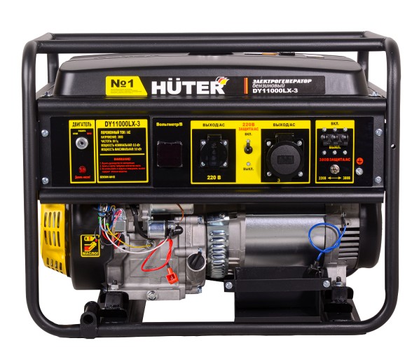 Генератор бензиновый HUTER DY11000 LX-3 электростартер 64/1/73 - изображение 2
