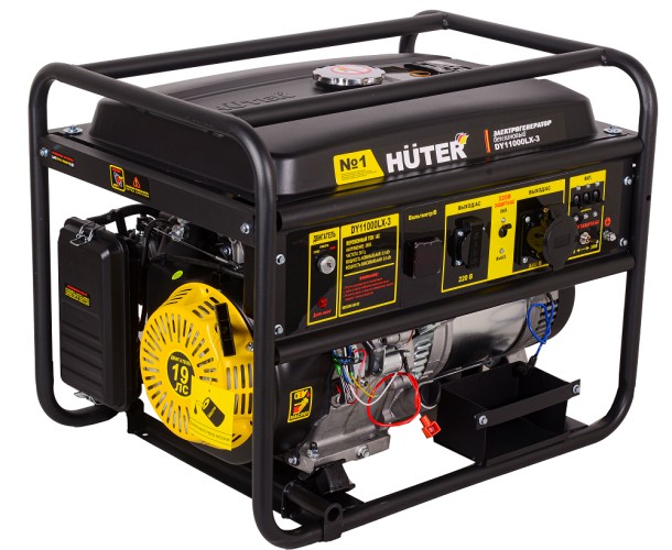 Генератор бензиновый HUTER DY11000 LX-3 электростартер 64/1/73