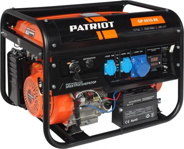 Генератор бензиновый PATRIOT GP 6510 AE с возможностью автоматизации 474101580