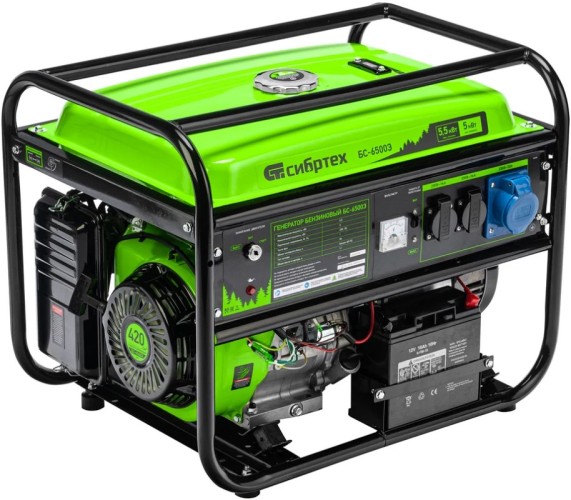 Генератор бензиновый СИБРТЕХ БС-6500Э 94548