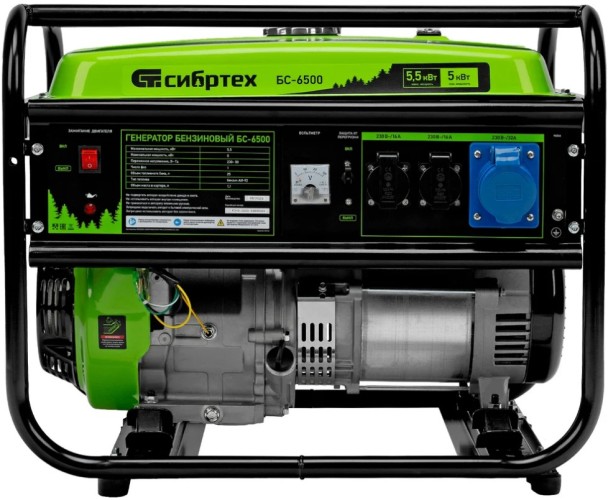 Генератор бензиновый СИБРТЕХ БС-6500 94546 - изображение 3