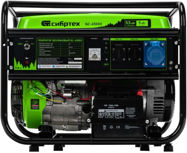 Генератор бензиновый СИБРТЕХ БС-6500Э 94548 - изображение 5