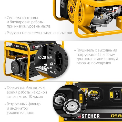 Генератор бензиновый Steher GS-8000Е - изображение 5