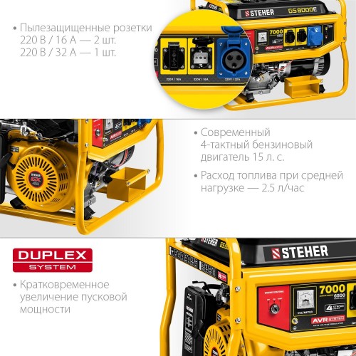 Генератор бензиновый Steher GS-8000Е - изображение 4