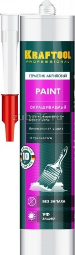 Герметик акриловый KRAFTOOL Paint 300 универсальный, белый 41251-0