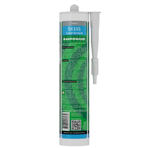 Герметик МАКРОФЛЕКС SХ101 санитарный, белый 2670568 Б0036205 - изображение 3