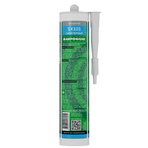 Герметик МАКРОФЛЕКС SХ101 санитарный, прозрачный 2670560 Б0036209 - изображение 3