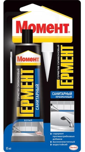 Герметик МОМЕНТ ГЕРМЕНТ Санитарный, прозрачный (85 мл)  1374339
