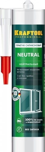 Герметик силиконовый KRAFTOOL Neutral 300 мл нейтральный, прозрачный 41257-2