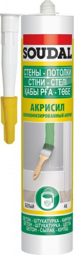 Герметик SOUDAL АКРИСИЛ акриловый, белый 146447 146447