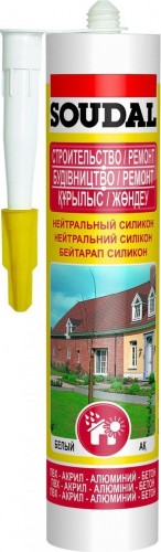 Герметик SOUDAL нейтральный, белый 105884 105884