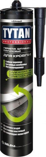 Герметик Tytan битумно-каучуковый для кровли, черный (310мл) тов-213050