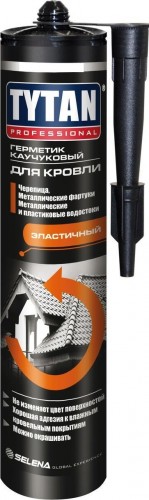 Герметик Tytan каучуковый для кровли, черный (310мл) тов-213051