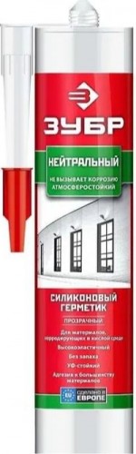 Герметик ЗУБР нейтральный, прозрачный 41237-2