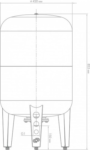 Гидроаккумулятор ДЖИЛЕКС 100В «ХИТ» вертикальный 7110 - изображение 5