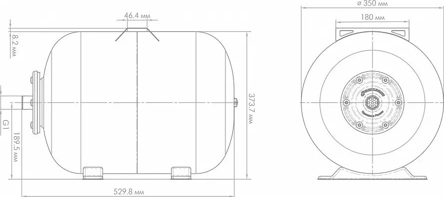 Гидроаккумулятор ДЖИЛЕКС  50Г горизонтальный  7050 - изображение 5