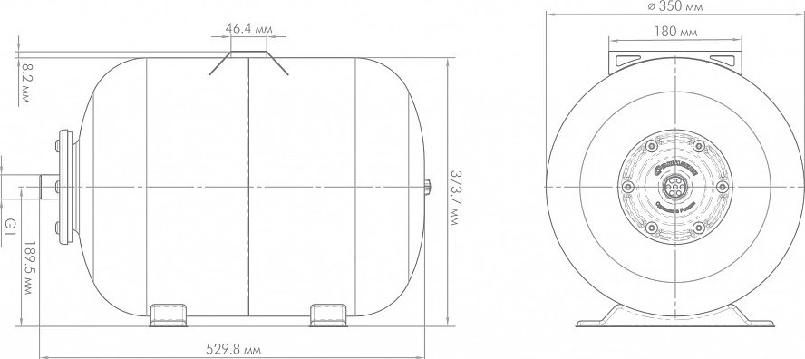 Гидроаккумулятор ДЖИЛЕКС  50Г «ХИТ» горизонтальный 7108 - изображение 4