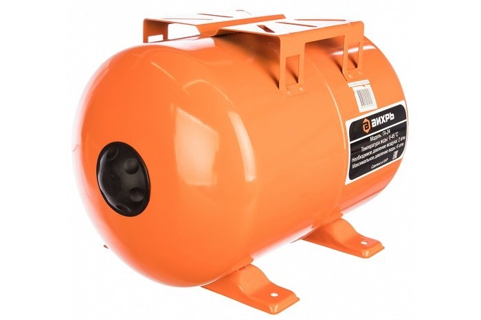 Гидроаккумулятор ВИХРЬ ГА 24 горизонтальный 68/6/1 - изображение 3