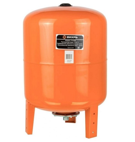 Гидроаккумулятор ВИХРЬ ГА 80В вертикальный 68/6/4