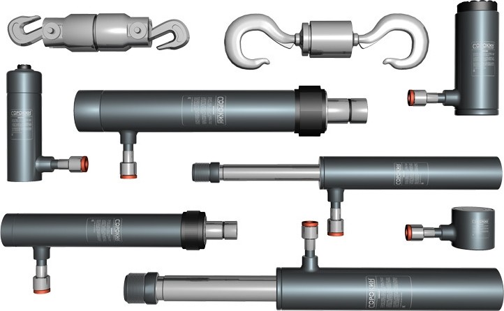 Гидроцилиндры 2, 4, 5, 10 т СОРОКИН 3.717 набор из 7 шт.