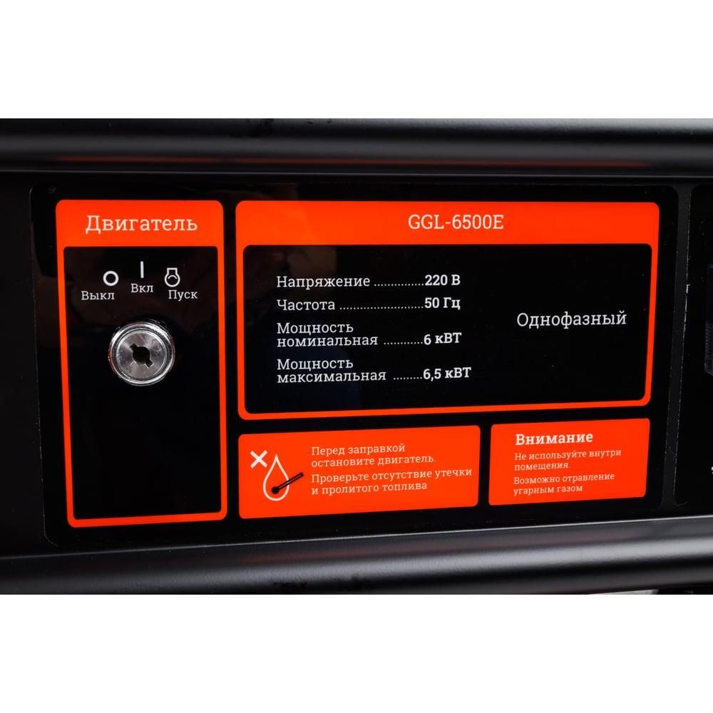 Бензиновый генератор Gigant GGL-6500E - изображение 6