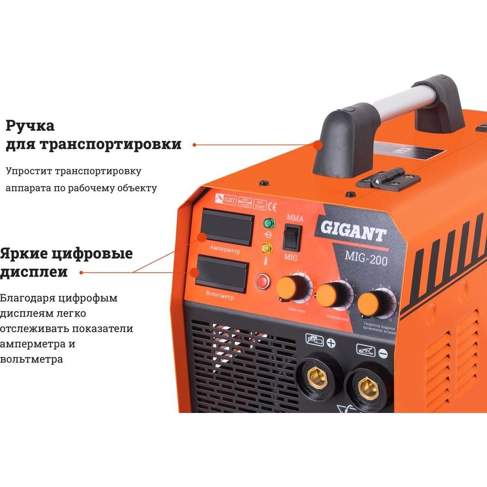 Сварочный полуавтомат инвертор Gigant MIG-200 - изображение 3