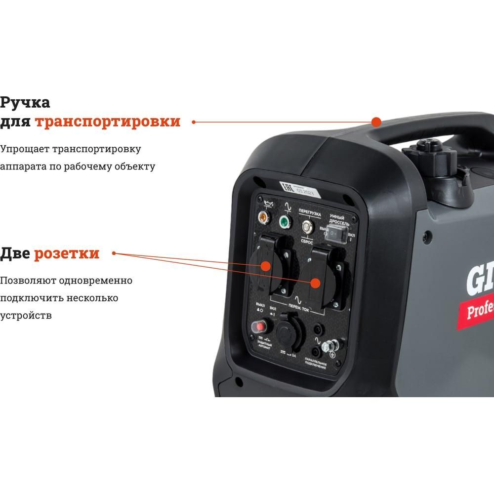 Инверторный генератор Gigant Professional GPIGL-2000 - изображение 7