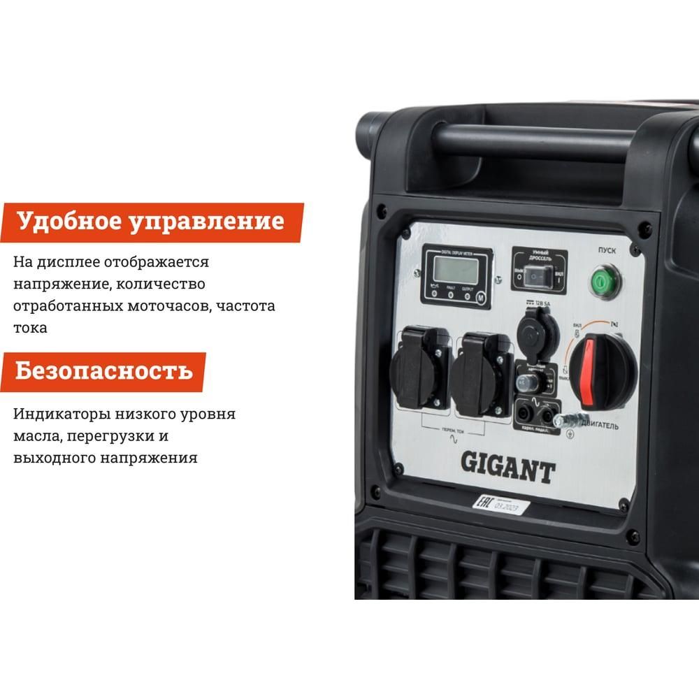 Инверторный генератор Gigant Professional GPIGL-3800E - изображение 9