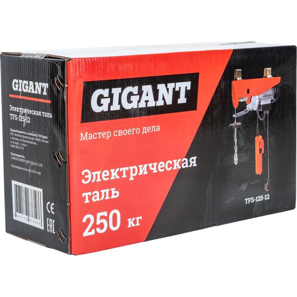 Электрическая таль Gigant TFS-125-12 - изображение 10