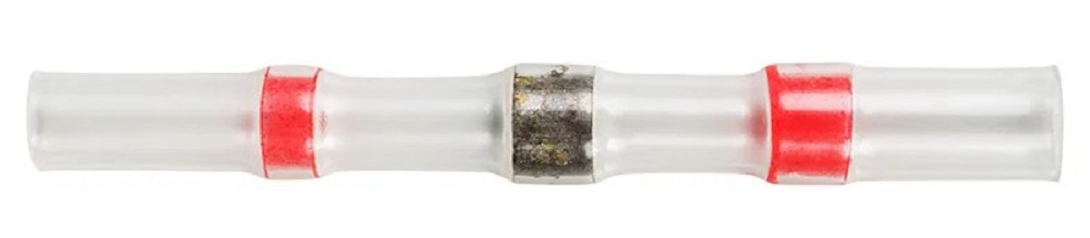 Гильза кабельная REXANT 08-0752 ( уп.10 штук ) изолированная ПК-т 1.5 под пайку L-40 мм, красная  08-0752