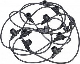 Гирлянда IEK LIGHTING белт-лайт 3м, 10 патронов, Е27, без ламп IP65 LGDU601-0-010-03-B-S-65