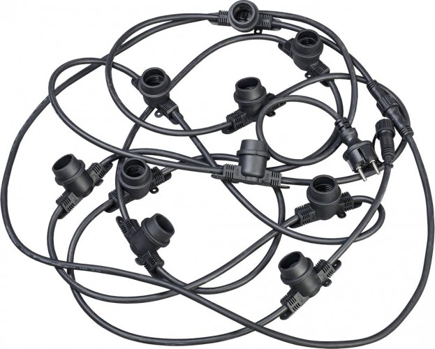 Гирлянда IEK LIGHTING белт-лайт 5м, 15 патронов, Е27, без ламп IP65 LGDU601-0-015-05-B-S-65