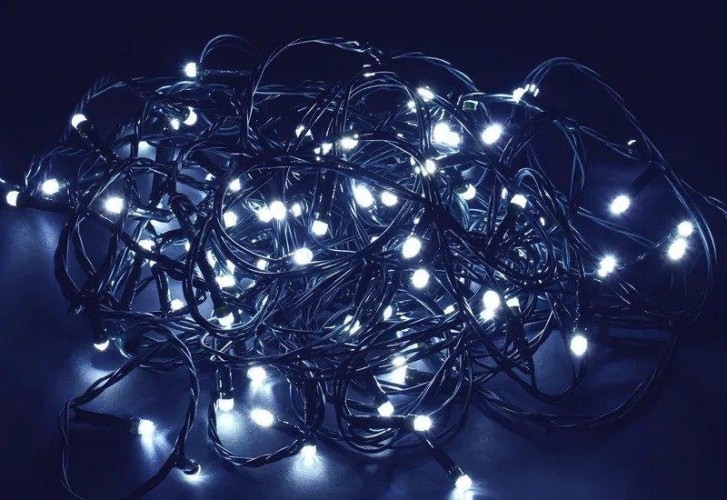 Гирлянда IEK LIGHTING нить 10м, 100 светод. белый свет IP20, контрол/8 сцен LGDB110-2-100-10-G-S-20 - изображение 2