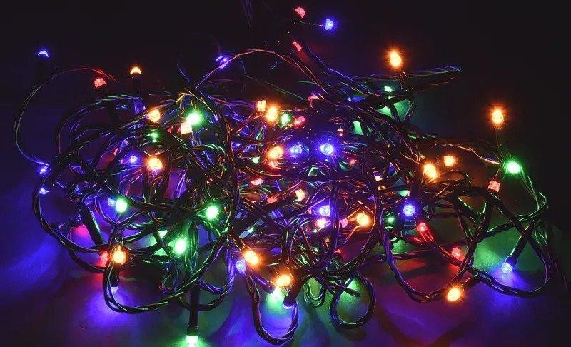 Гирлянда IEK LIGHTING нить 10м, 100 светодиодовRGB IP20, контроллер 8 сцен LGDB110-3-100-10-G-S-20 - изображение 2