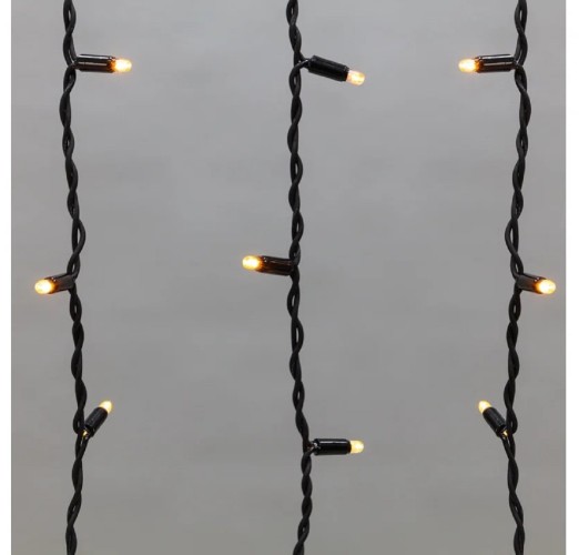 Гирлянда Neon-Night 255-221 БАХРОМА (Айсикл), 4,0х0,6м, 128 LED ЖЕЛТЫЙ, 2,3мм - изображение 3