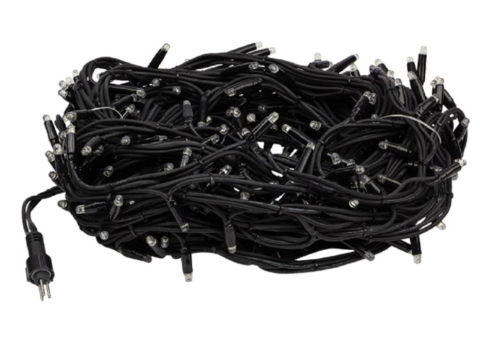 Гирлянда Neon-Night 303-329 ТВИНКЛ 20м, 240 LED МУЛЬТИКОЛОР, черный Каучук